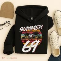 50th Birthday Summer of 69 Gift Mom Daddy Hoodie thumb 4