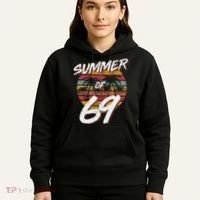 50th Birthday Summer of 69 Gift Mom Daddy Hoodie thumb 5