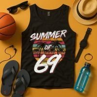 50th Birthday Summer of 69 Gift Mom Daddy Tank Top thumb 4