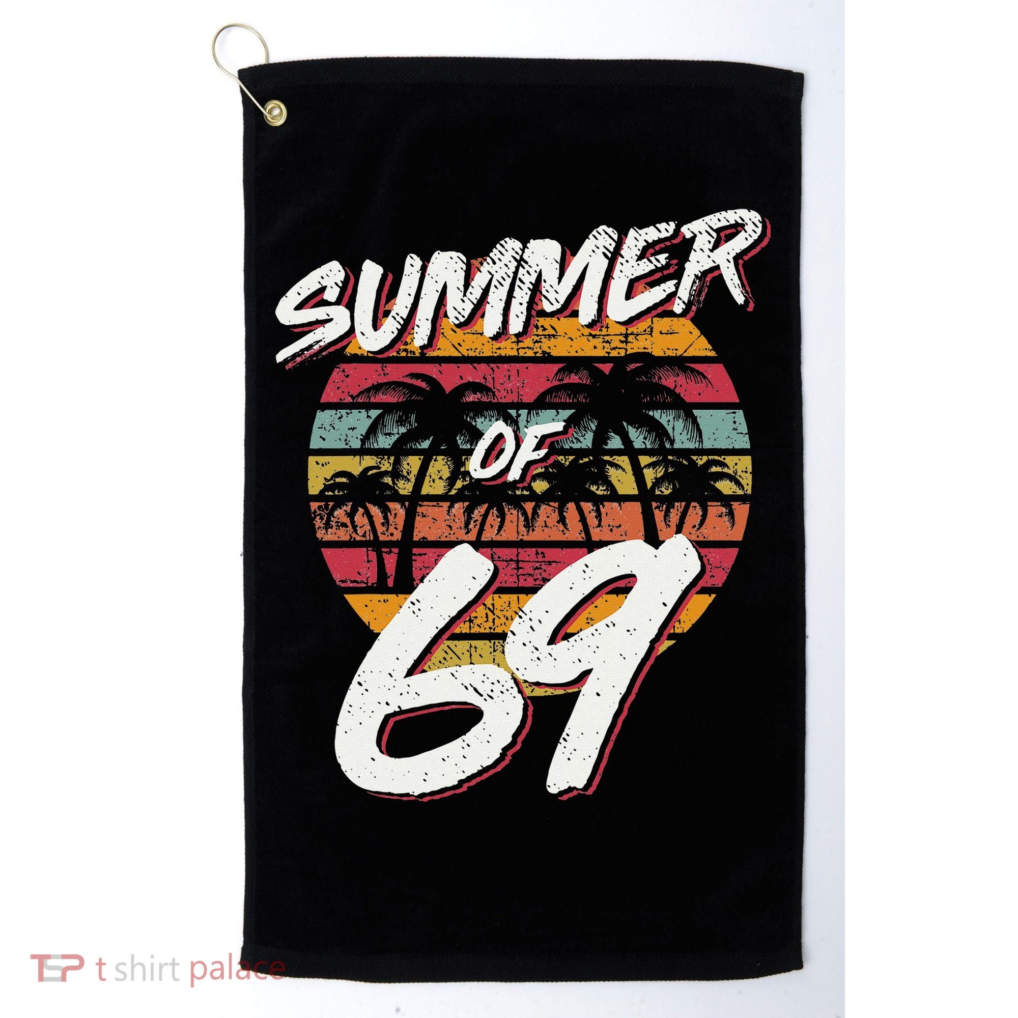 50th Birthday Summer of 69 Gift Mom Daddy Golf Towel