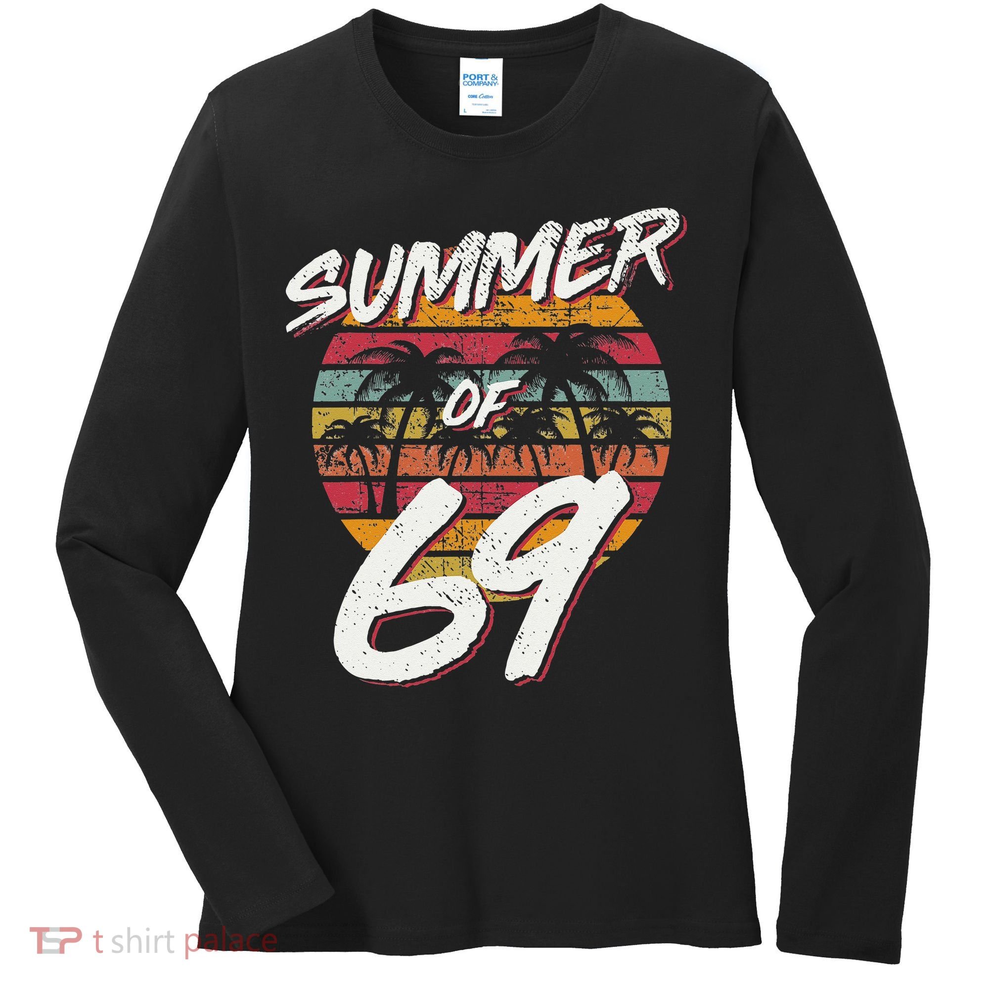 50th Birthday Summer of 69 Gift Mom Daddy Women's Long Sleeve Shirt