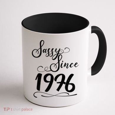 50th Birthday Sassy Since 1976 Coffee Mug back