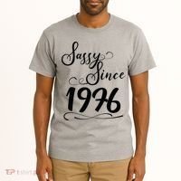 50th Birthday Sassy Since 1976 Tall T-Shirt thumb 2