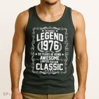 50th Birthday The Original Legend 1976 Awesome Classic  Tank Top thumb 3