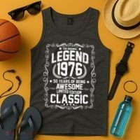 50th Birthday The Original Legend 1976 Awesome Classic  Tank Top thumb 4