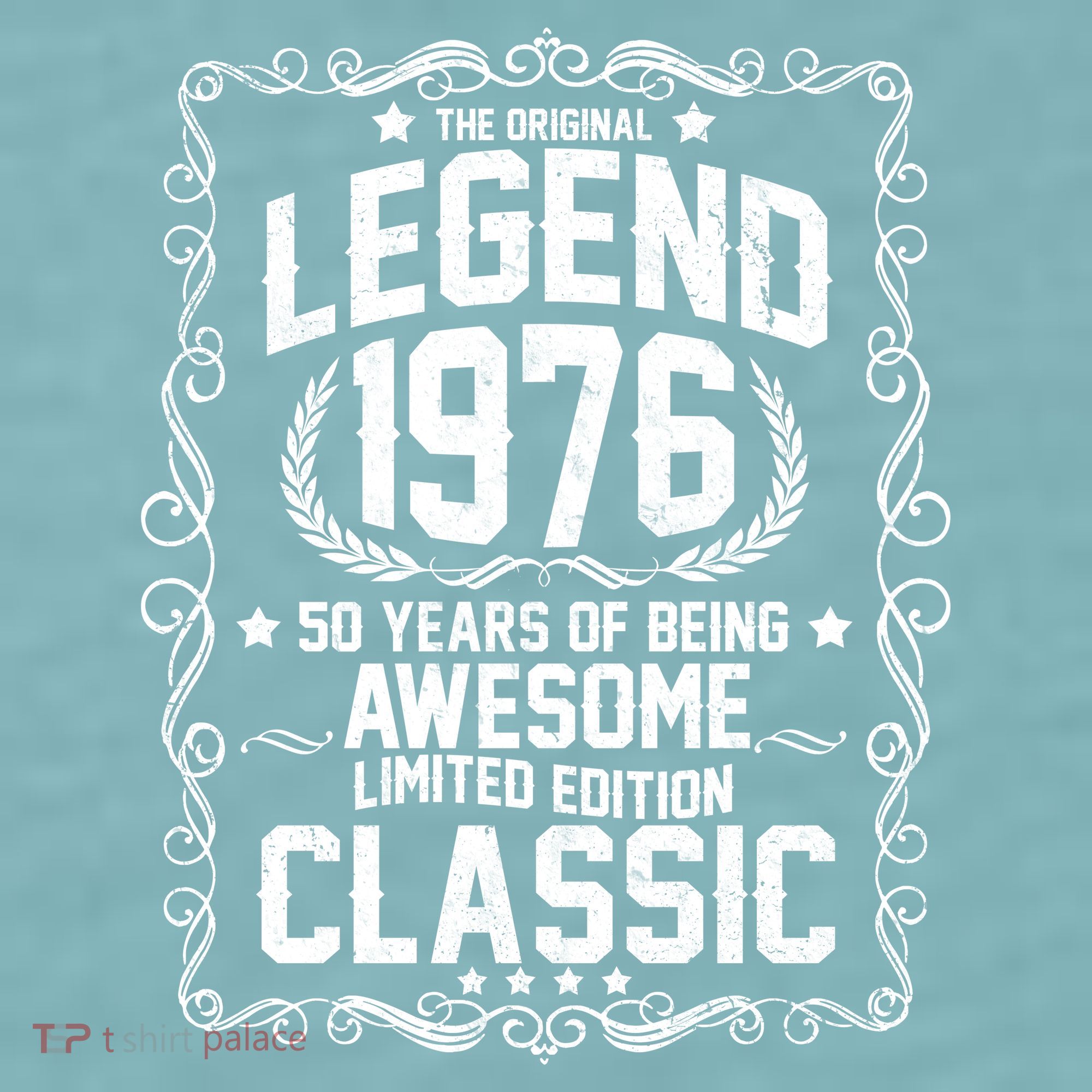 50th Birthday The Original Legend 1976 Awesome Classic  Sueded Cloud Jersey T-Shirt