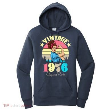 50th Birthday Vintage Rosie The Riveter 1976 Original Part  Women's Hoodie