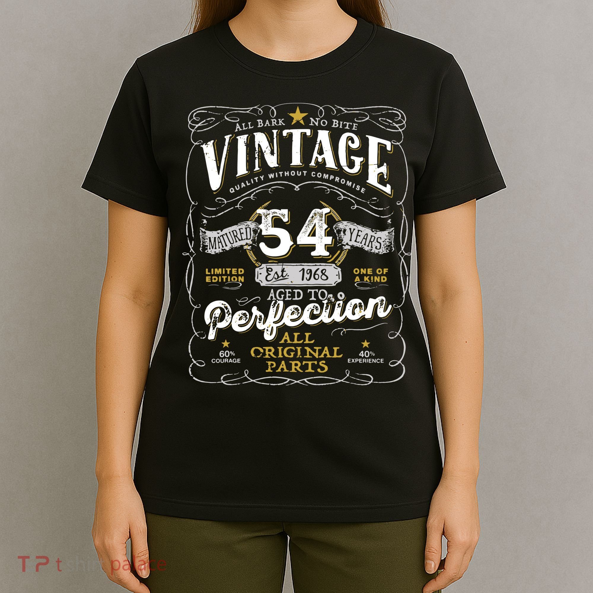 54th Birthday Vintage 1968 Birthday For Women Funny Men 54 Years Old T-Shirt