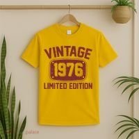 50th Birthday Vintage 1976 Limited Edition Birthday Metal Plate  T-Shirt thumb 2