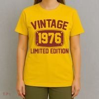 50th Birthday Vintage 1976 Limited Edition Birthday Metal Plate  T-Shirt thumb 4