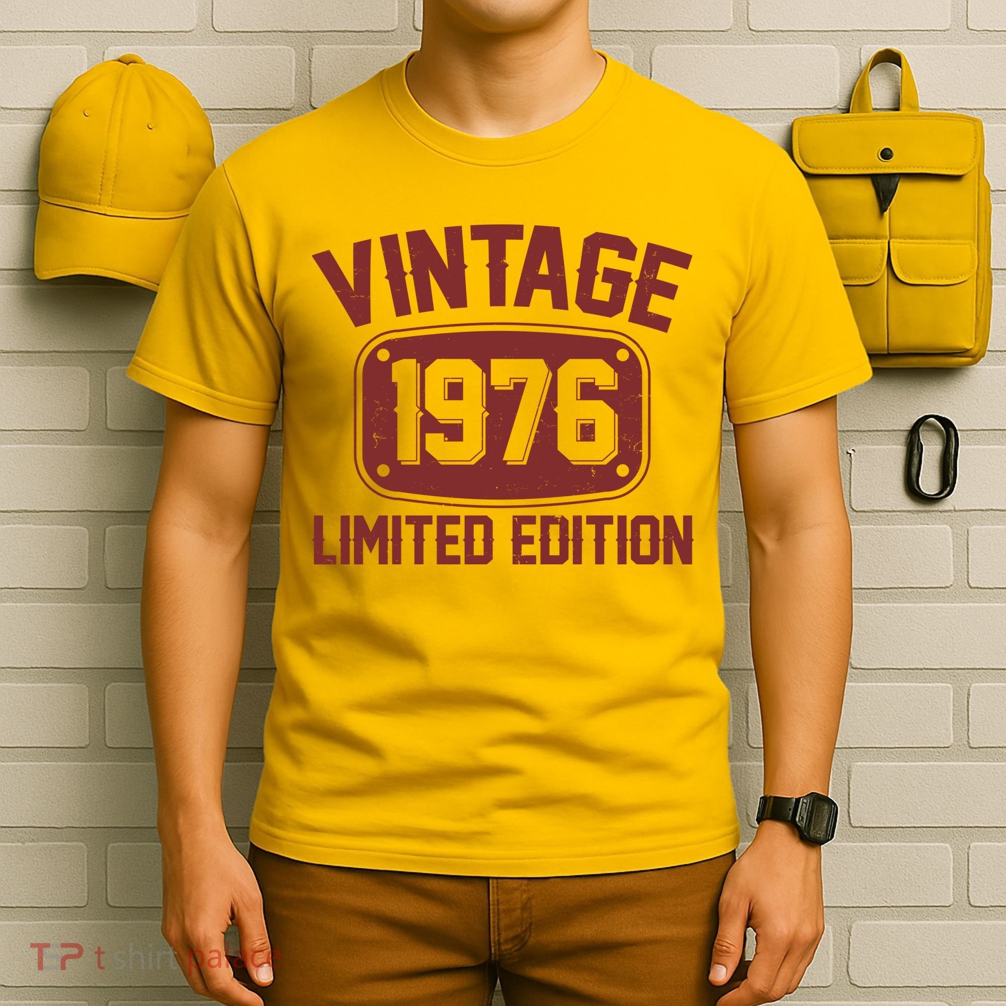 50th Birthday Vintage 1976 Limited Edition Birthday Metal Plate  T-Shirt