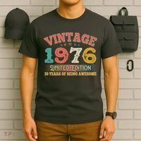 50th Birthday Vintage 1976 Limited Edition 50 Years Of Being Awesome T-Shirt thumb 6