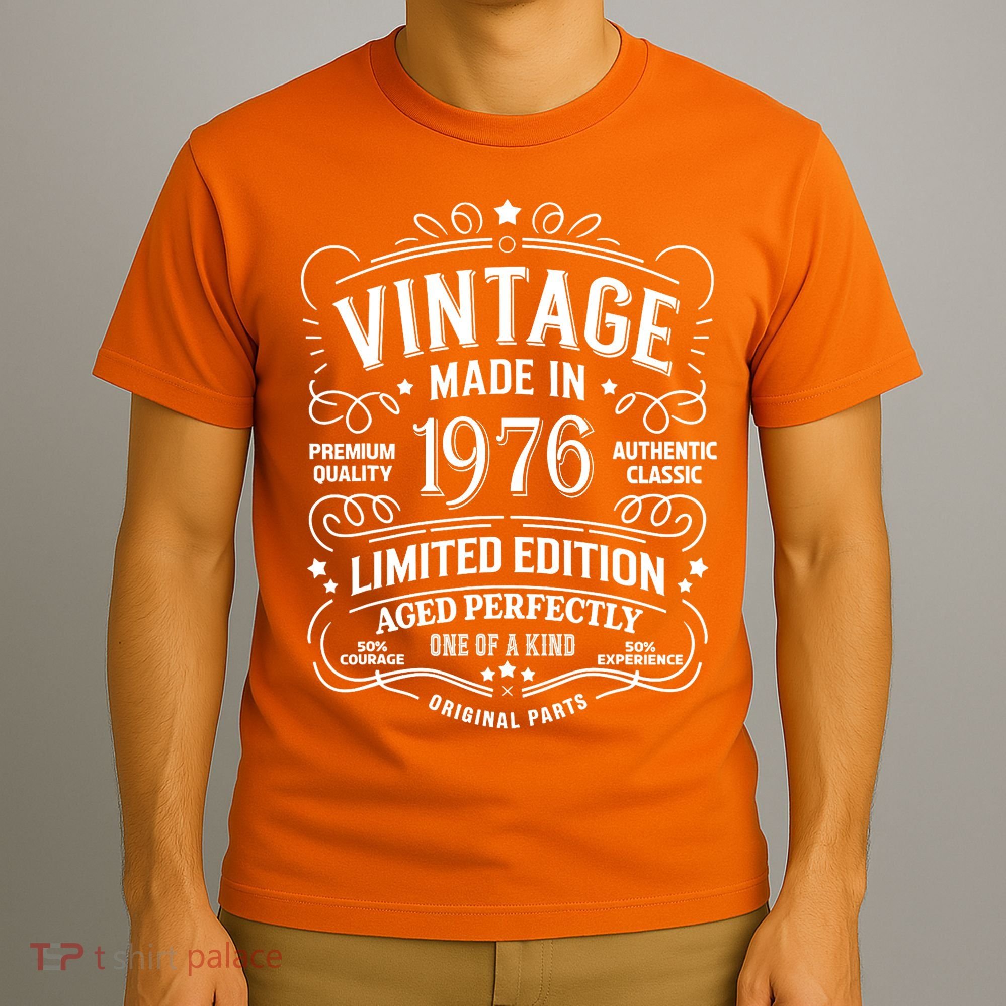 50th Birthday Vintage Made In 1976 Premium Quality Authentic Classic Birthday T-Shirt