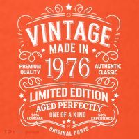 50th Birthday Vintage Made In 1976 Premium Quality Authentic Classic Birthday T-Shirt thumb 7