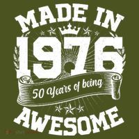50th Birthday Vintage Crown Made In 1976 50 Years Of Being Awesome T-Shirt thumb 7