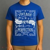 50th Birthday Vintage 1976 Genuine Quality Age To Perfection Original Parts Mostly T-Shirt thumb 3