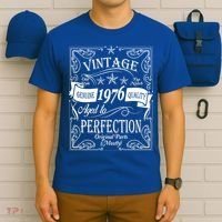 50th Birthday Vintage 1976 Genuine Quality Age To Perfection Original Parts Mostly T-Shirt thumb 6