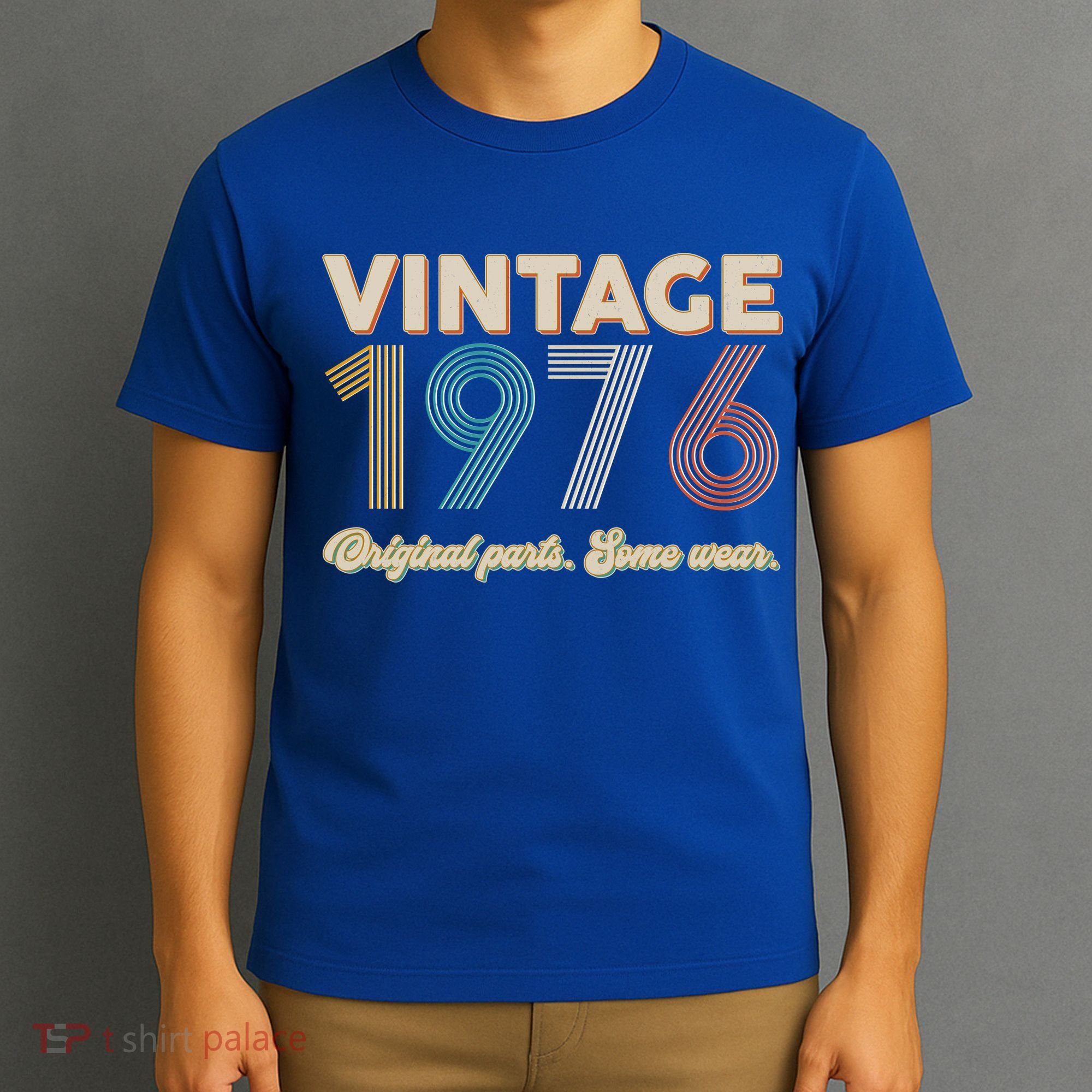 50th Birthday Vintage 1976 Original Parts Some Wear  T-Shirt