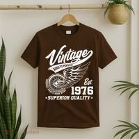 50th Birthday Vintage Age To Perfection EST 1976 Superior Quality T-Shirt thumb 2
