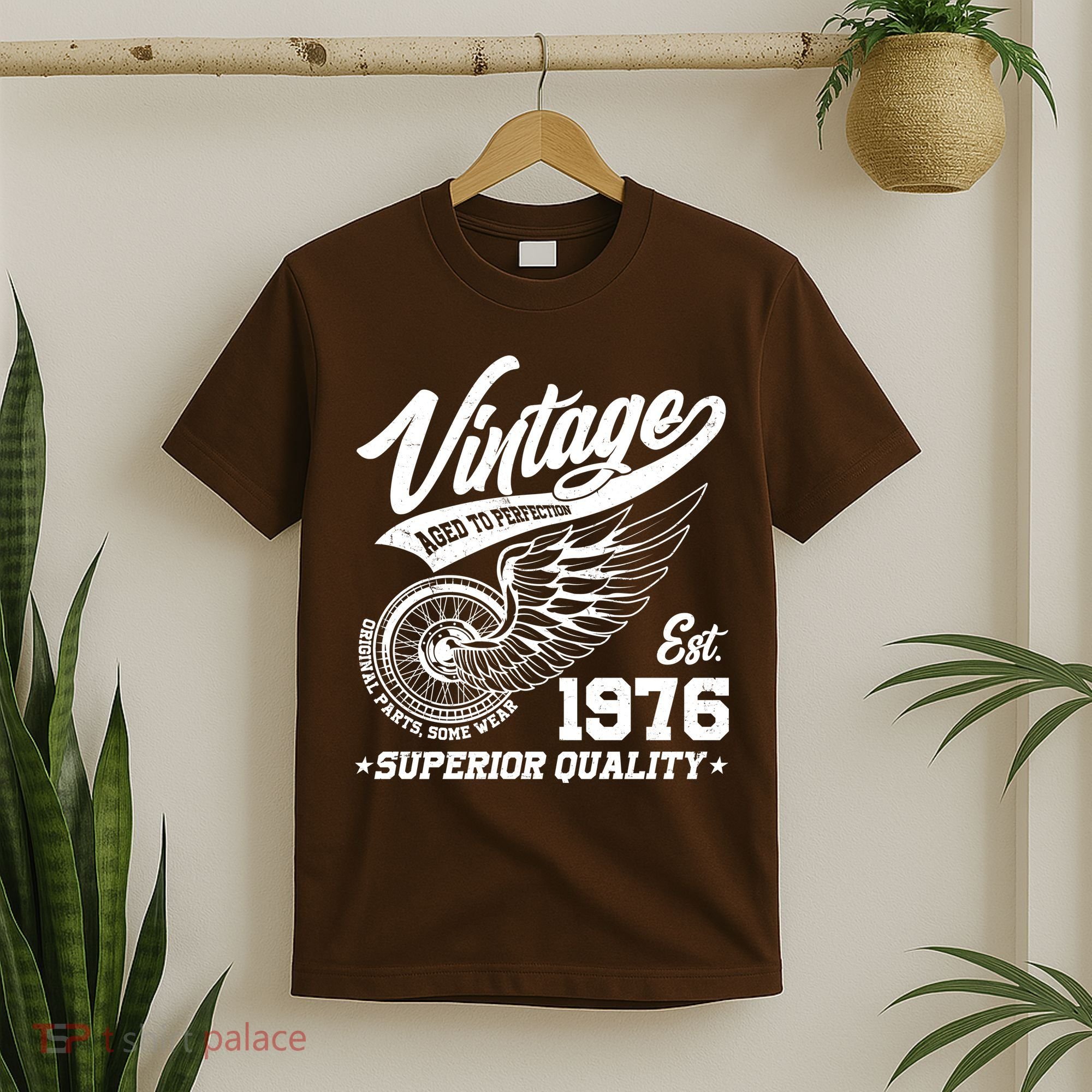 50th Birthday Vintage Age To Perfection EST 1976 Superior Quality T-Shirt