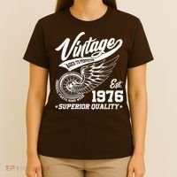 50th Birthday Vintage Age To Perfection EST 1976 Superior Quality T-Shirt thumb 4