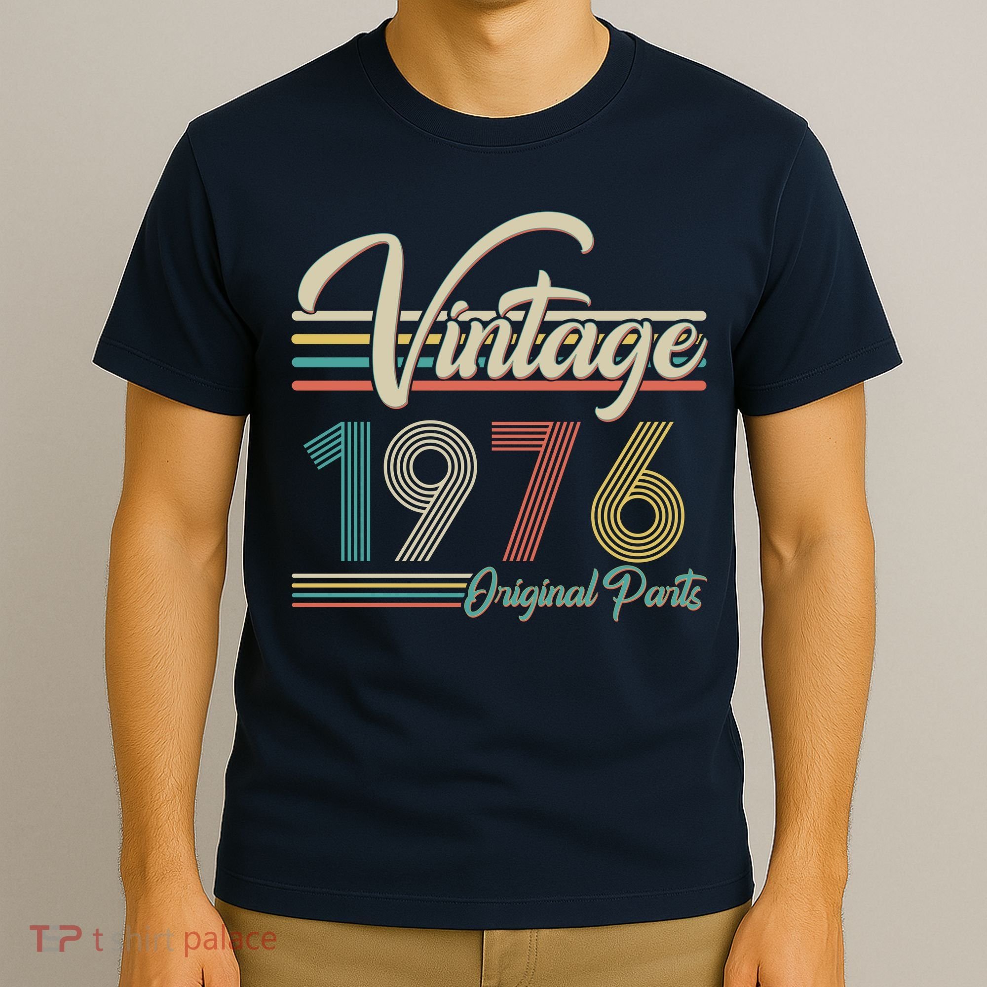 50th Birthday Vintage 1976 Original Parts Birthday T-Shirt