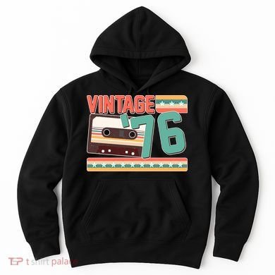 50th Birthday Vintage 1976 Cassette Tape  Hoodie