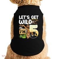 5th Birthday Zoo Safari Jungle Animal | Lets Get Wild Im 5 Doggie Tank thumb 0