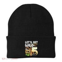 5th Birthday Zoo Safari Jungle Animal | Lets Get Wild Im 5 Beanie thumb 0