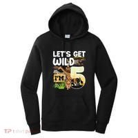 5th Birthday Zoo Safari Jungle Animal | Lets Get Wild Im 5 Women's Hoodie thumb 0