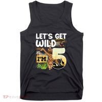 5th Birthday Zoo Safari Jungle Animal | Lets Get Wild Im 5 Tank Top thumb 0