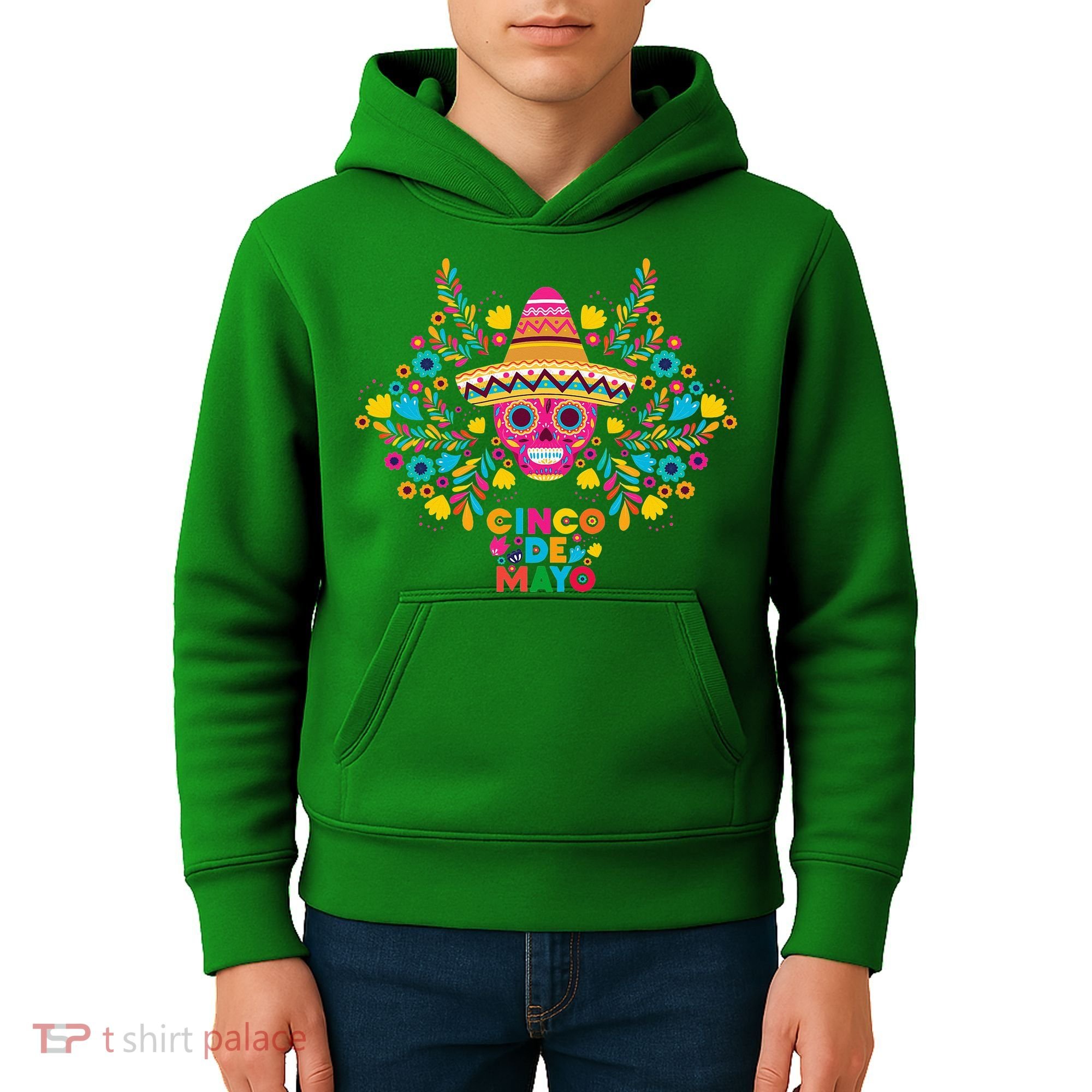 5 De Mayo Cinco De Mayo Sombrero Maraca Kids Hoodie