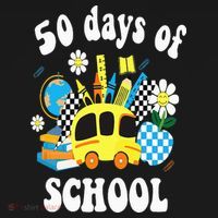 50 days of school 50th day of school Women's Long Sleeve Shirt thumb 2