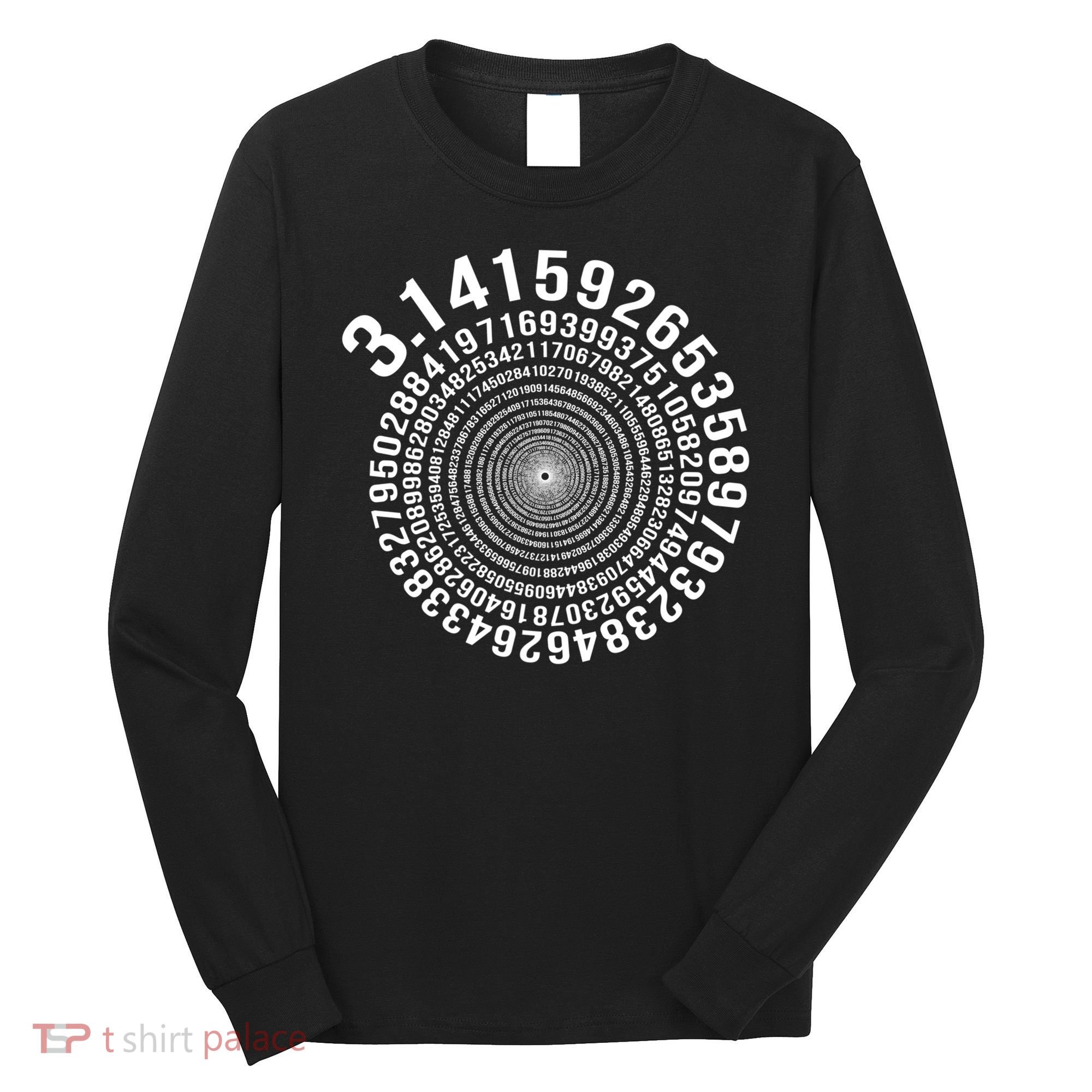 5000 Digit Pi Day Spiral Funny Long Sleeve Shirt