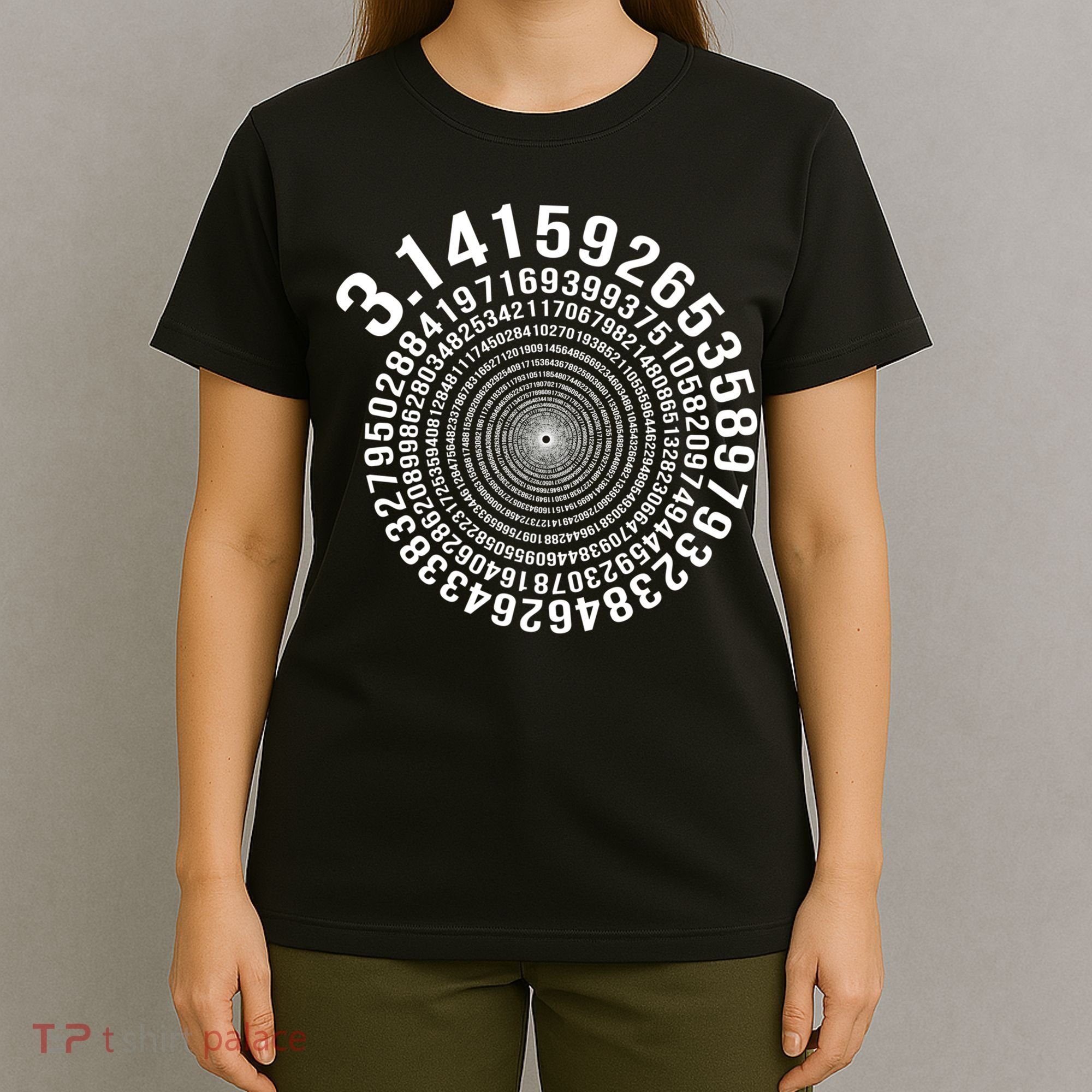 5000 Digit Pi Day Spiral Funny T-Shirt
