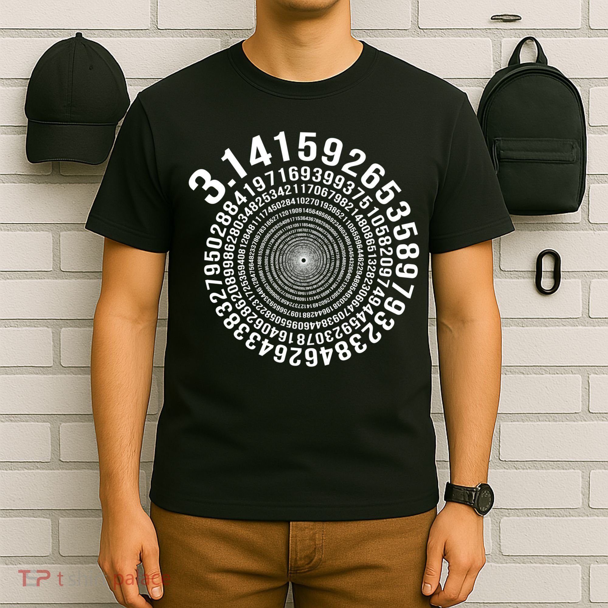 5000 Digit Pi Day Spiral Funny T-Shirt