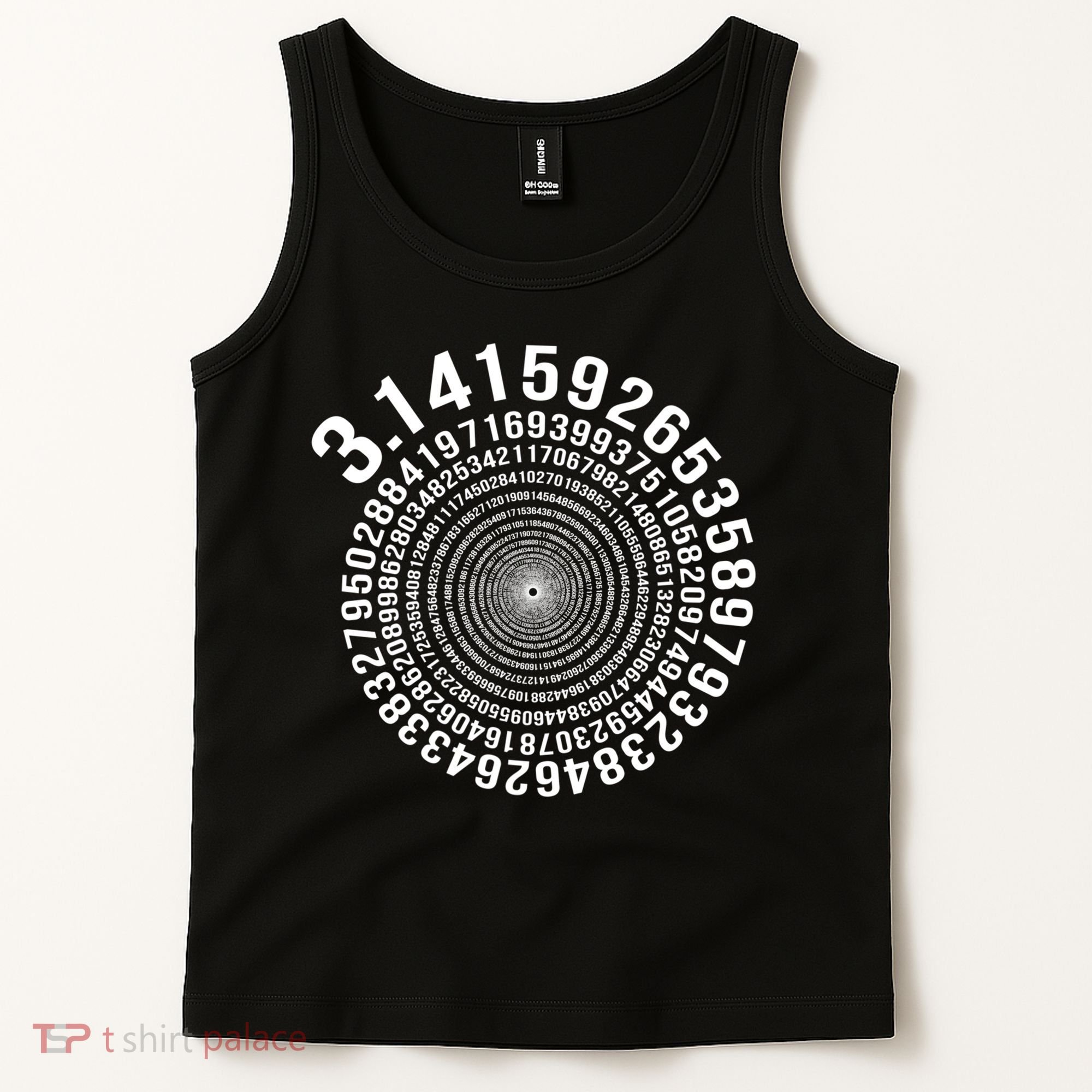 5000 Digit Pi Day Spiral Funny Tank Top
