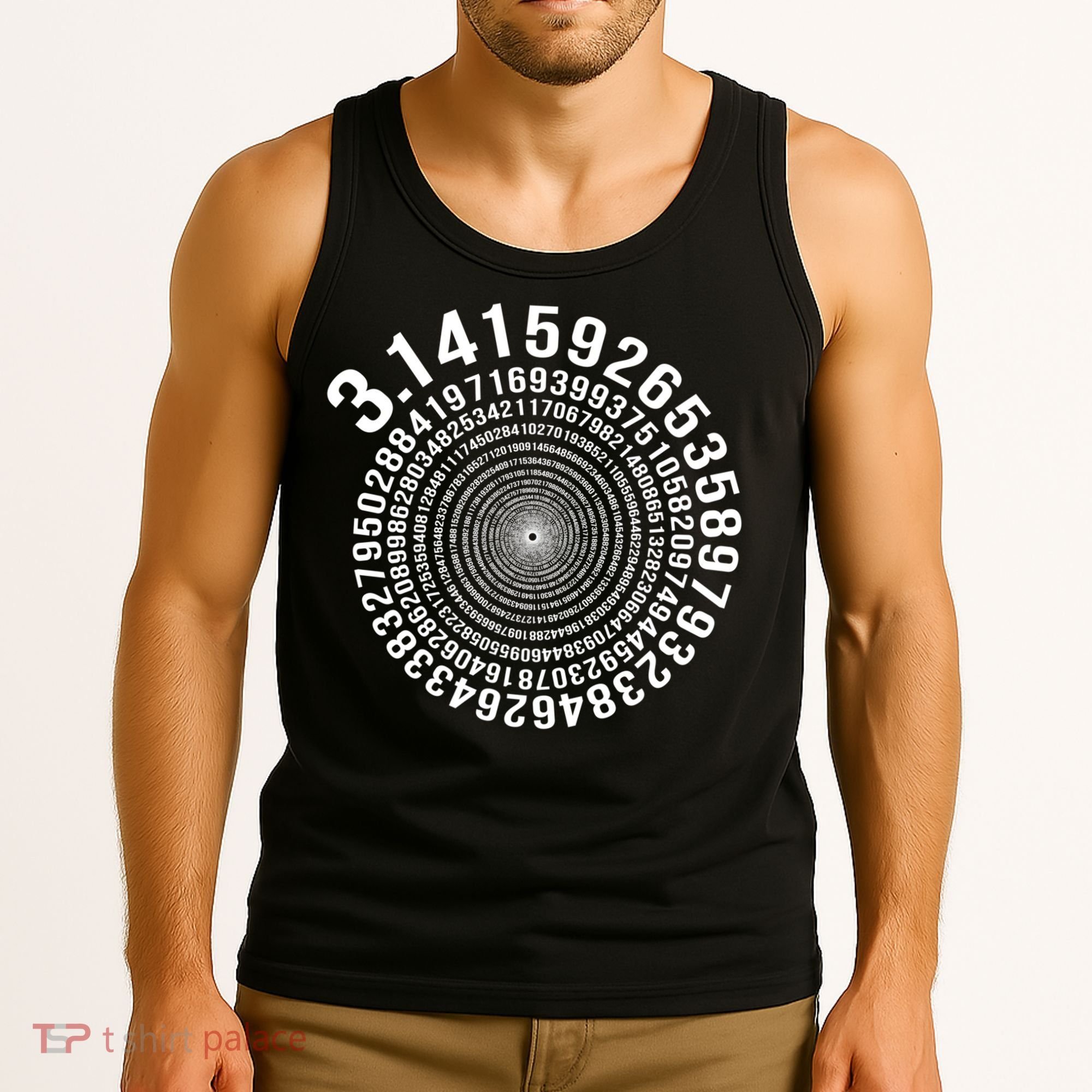 5000 Digit Pi Day Spiral Funny Tank Top