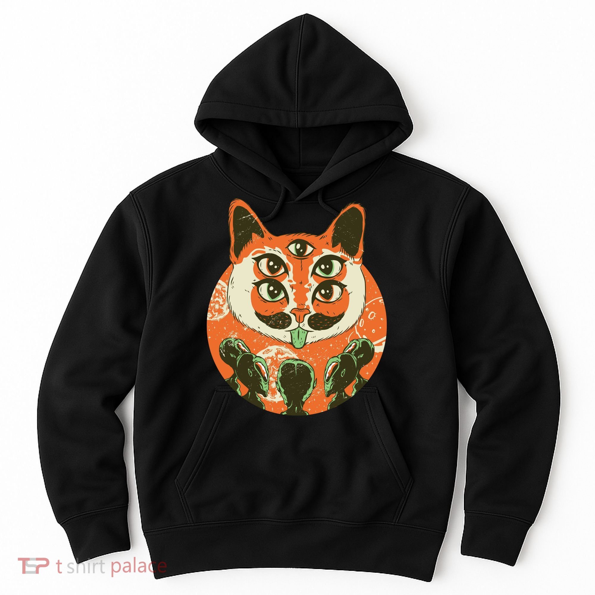 5 Eyed Alien Cat Hoodie