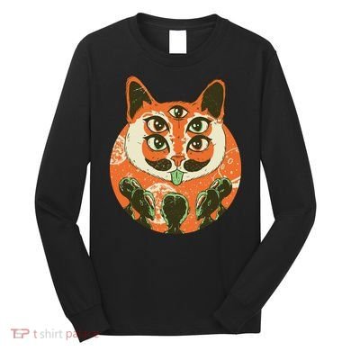 5 Eyed Alien Cat Long Sleeve Shirt