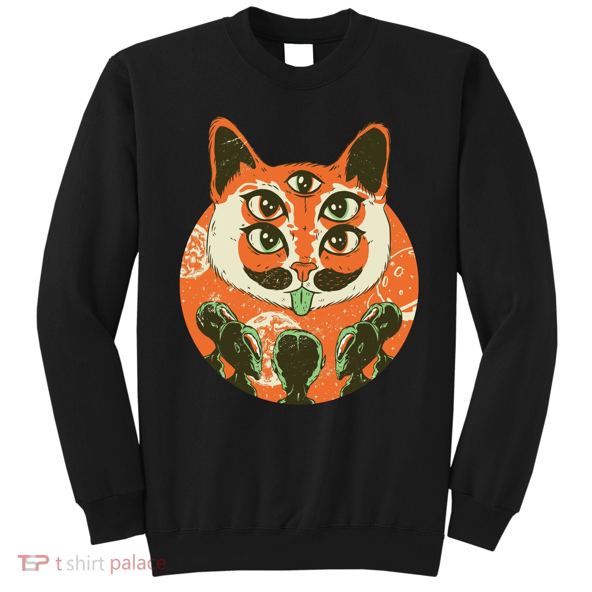 5 Eyed Alien Cat Sweatshirt