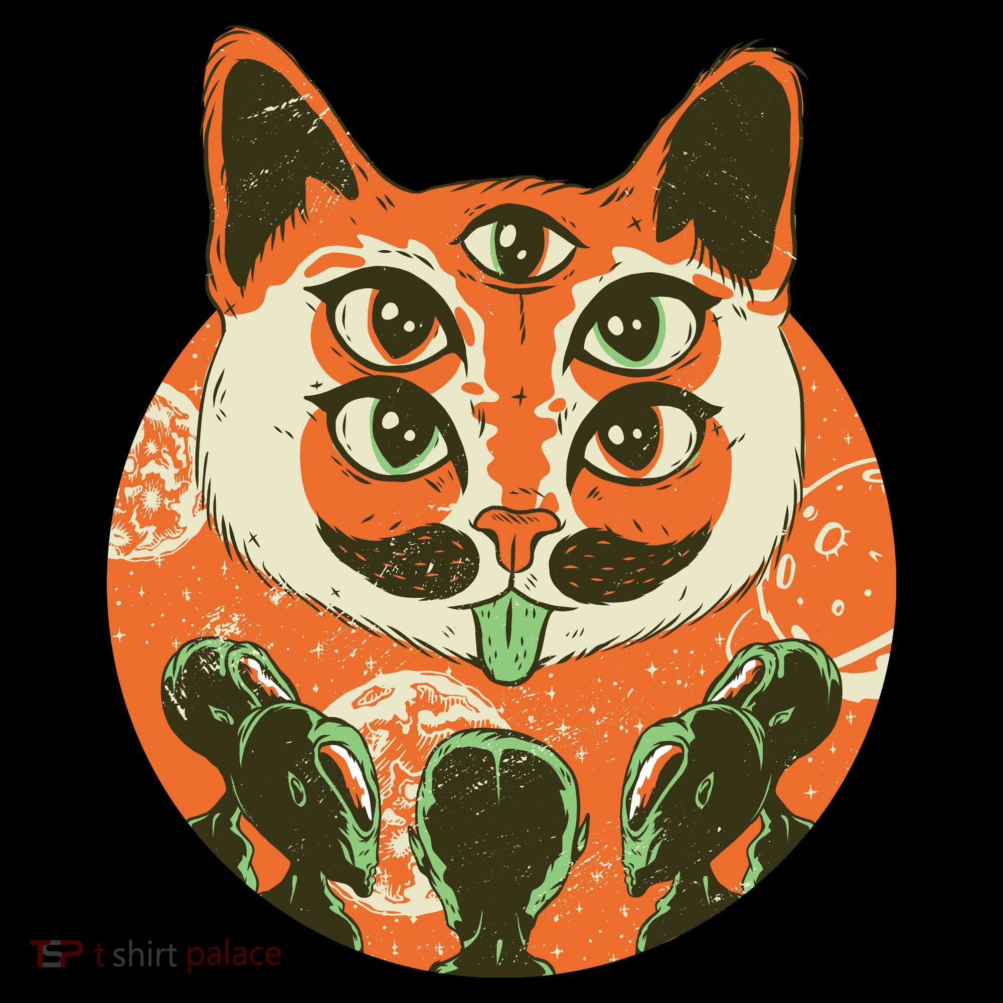 5 Eyed Alien Cat Coaster