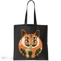 5 Eyed Alien Cat Tote Bag thumb 0