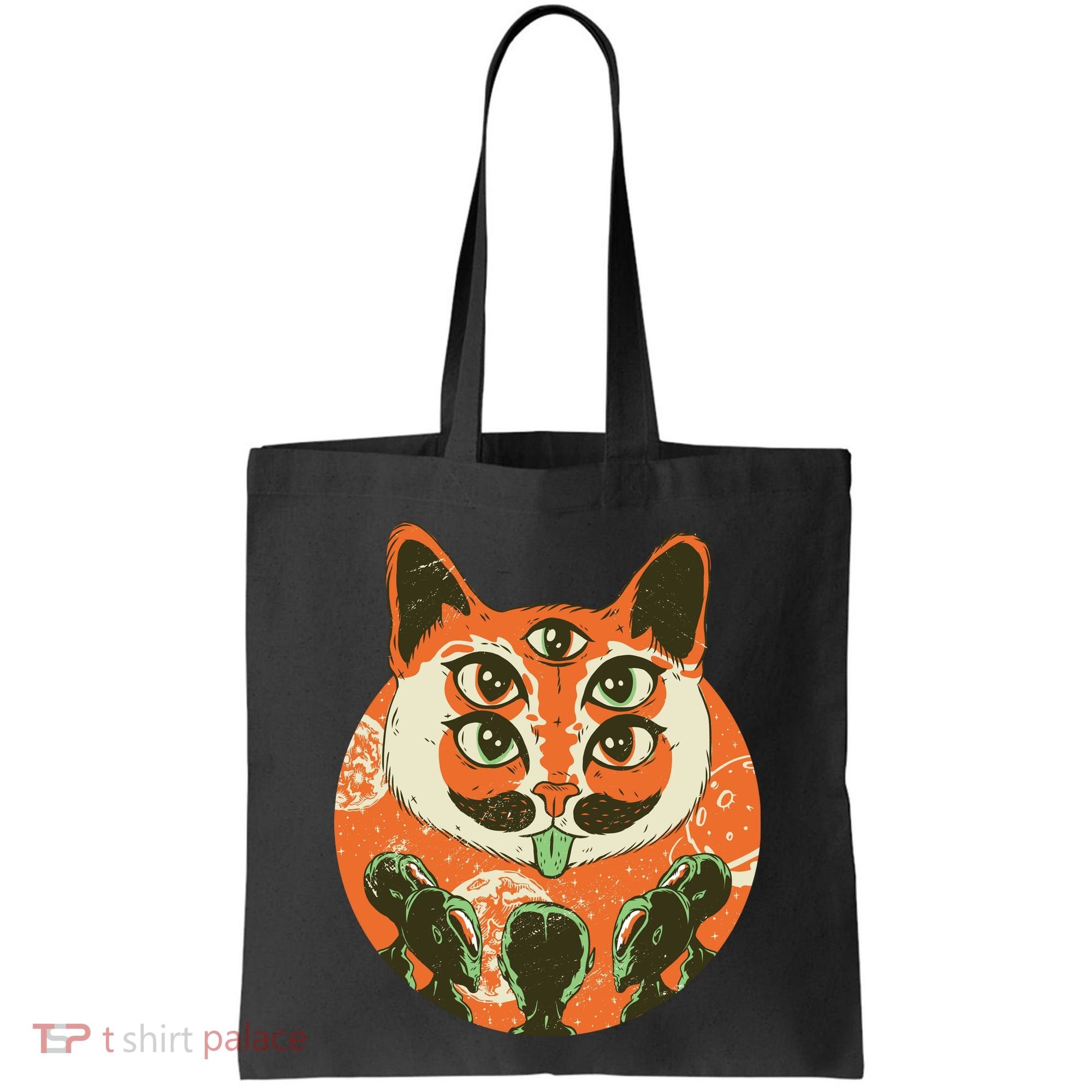 5 Eyed Alien Cat Tote Bag