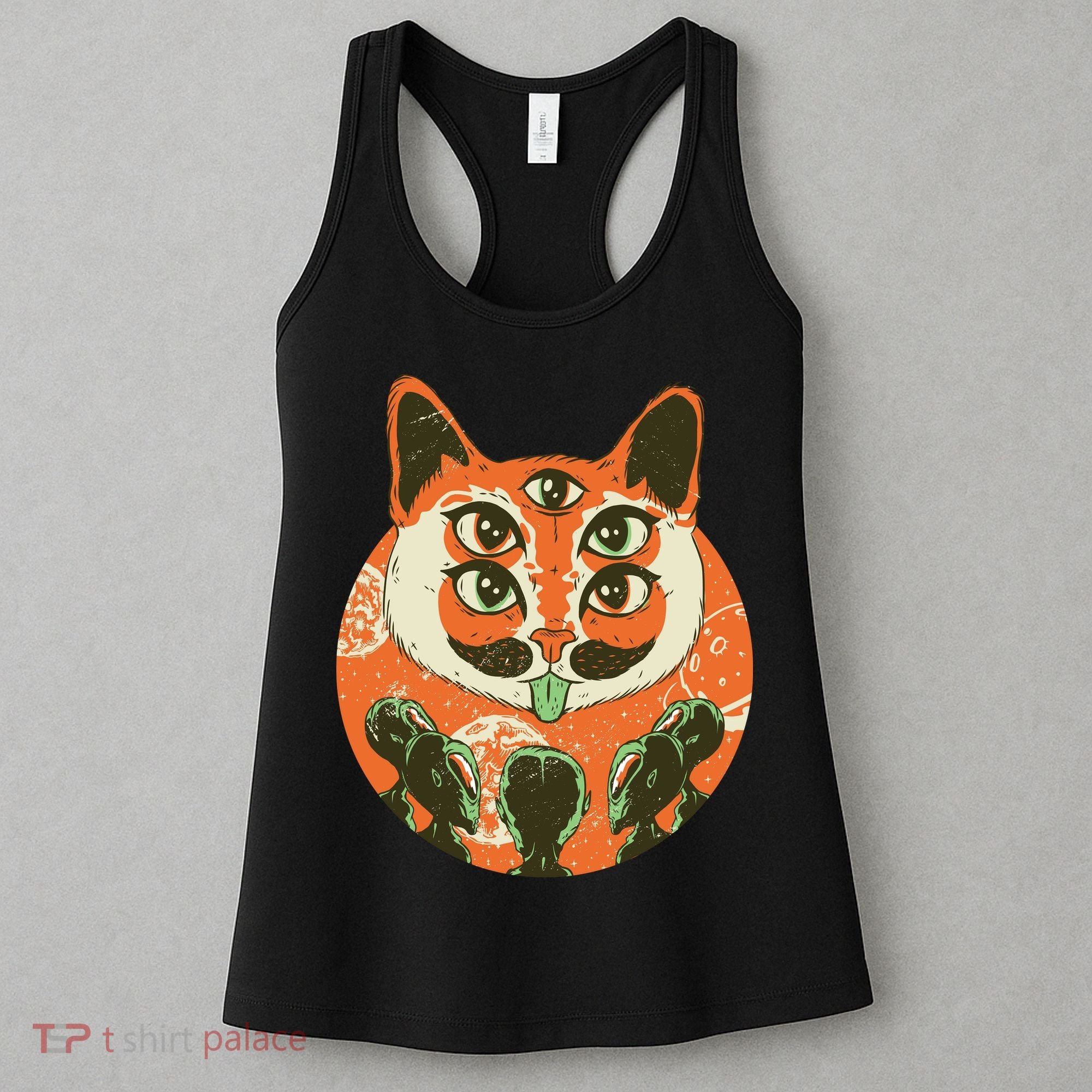 5 Eyed Alien Cat Women's Tank Top