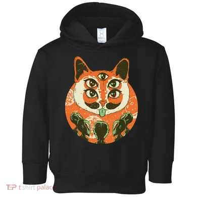5 Eyed Alien Cat Toddler Hoodie