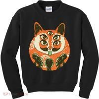 5 Eyed Alien Cat Kids Sweatshirt thumb 0