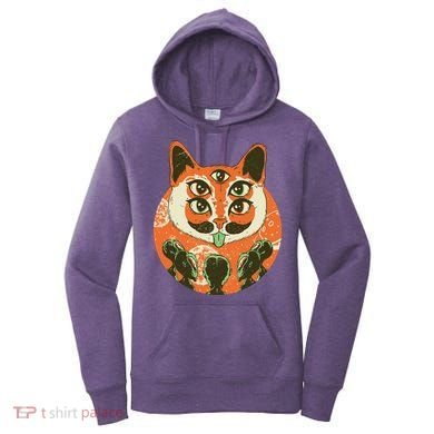 5 Eyed Alien Cat Women's Hoodie