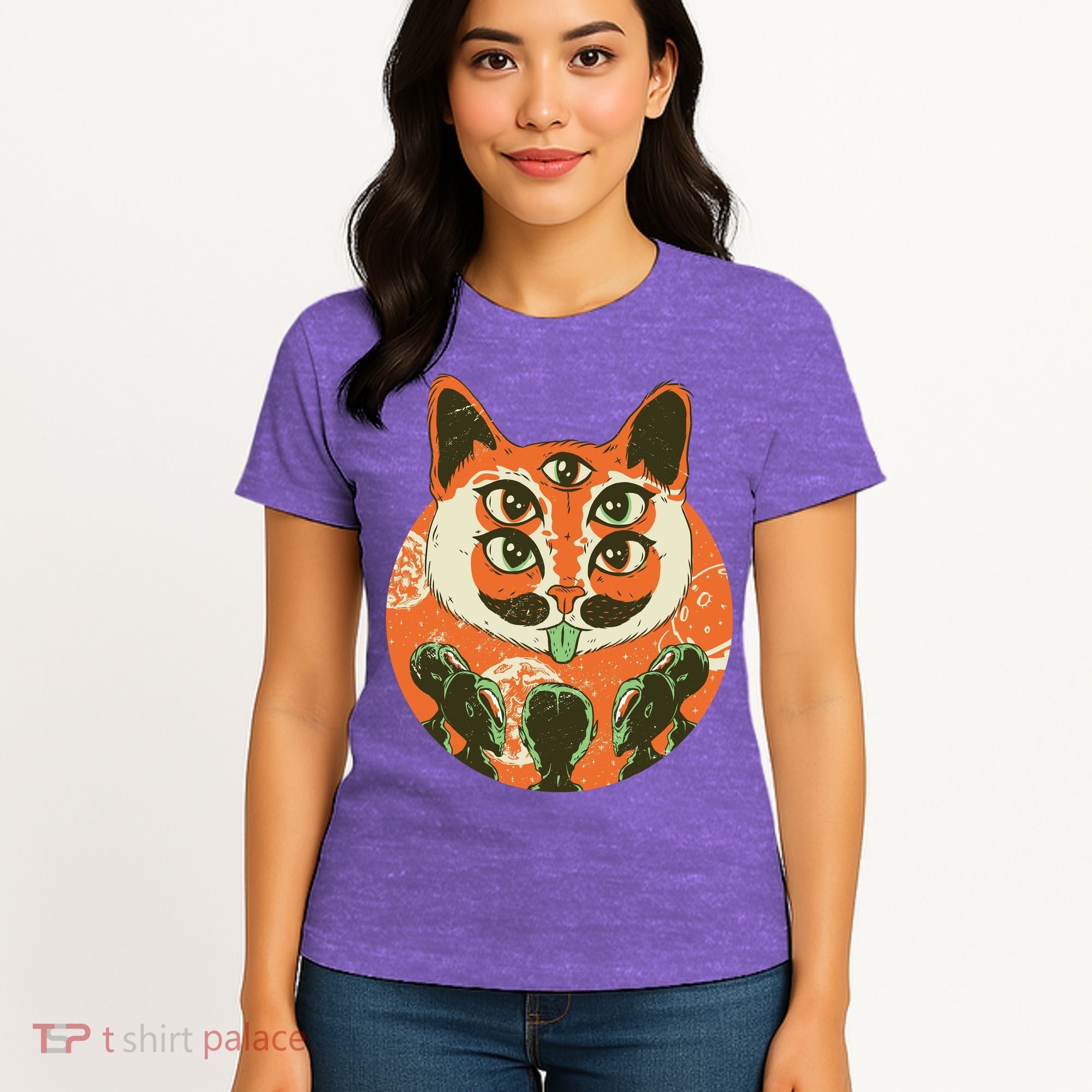 5 Eyed Alien Cat Women's T-Shirt
