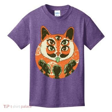 5 Eyed Alien Cat Kids T-Shirt